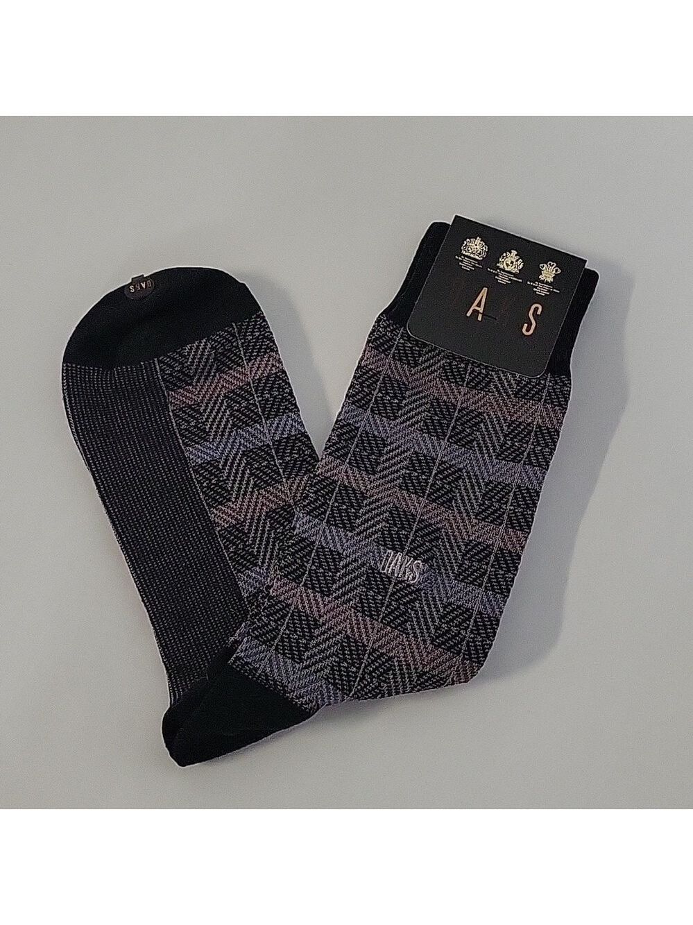 NWT Daks Socks, Purple & Black Design - Unisex
